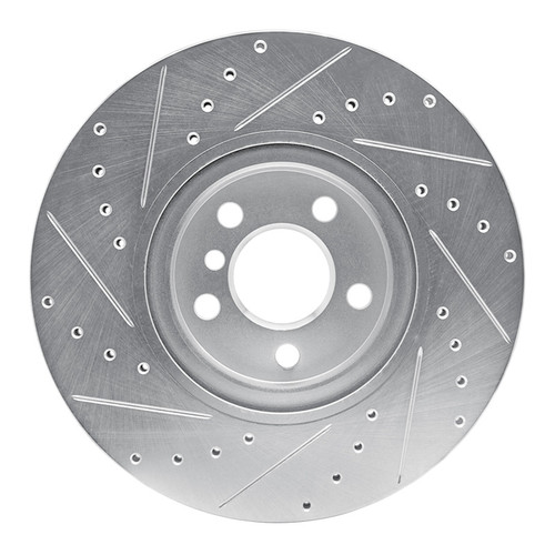 R1 15-25 BMW X1 (USA/Canada) Front Right Drilled & Slotted Silver Brake Rotor