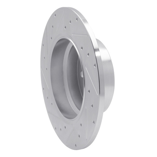 R1 00-06 BMW X5 Rear Right Drilled & Slotted Silver Brake Rotor