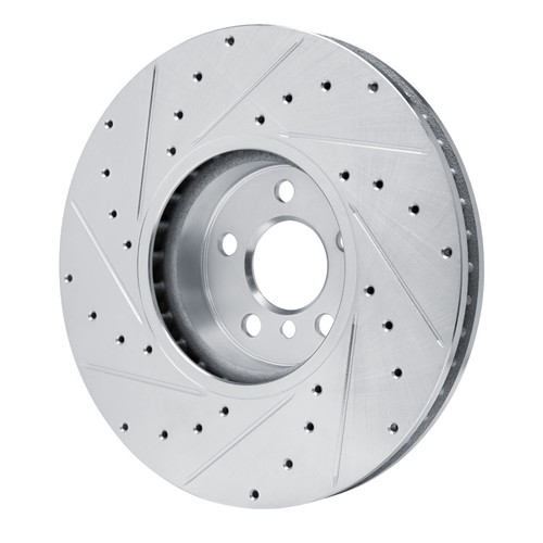R1 16-25 BMW 430I Left Front Drilled & Slotted Silver Brake Rotor
