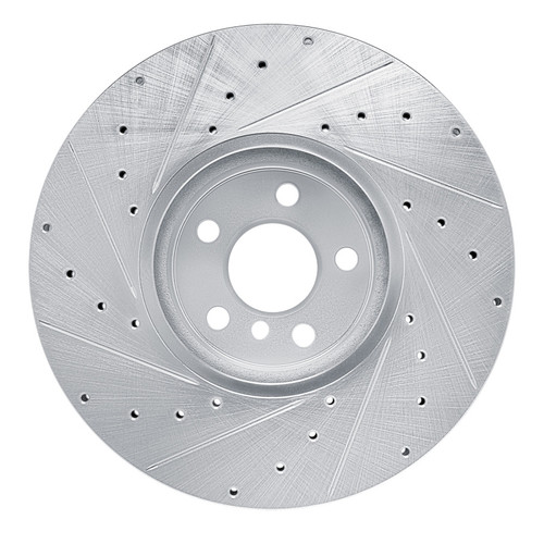 R1 16-25 BMW 430I Left Front Drilled & Slotted Silver Brake Rotor