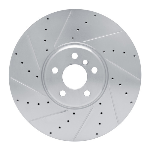 R1 16-25 BMW M240I xDrive Left Front Drilled & Slotted Silver Brake Rotor