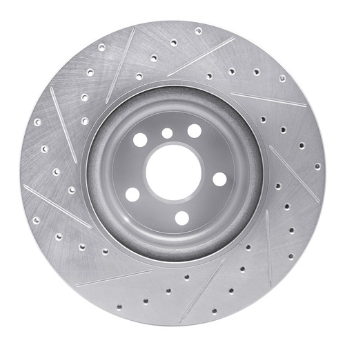 R1 16-25 BMW 330e xDrive Rear Right Drilled & Slotted Silver Brake Rotor