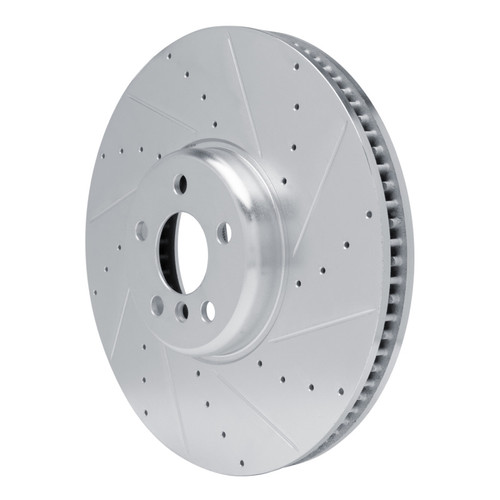 R1 16-25 BMW 840i Right Front Drilled & Slotted Silver Brake Rotor