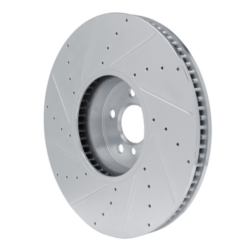 R1 16-25 BMW 840i Right Front Drilled & Slotted Silver Brake Rotor