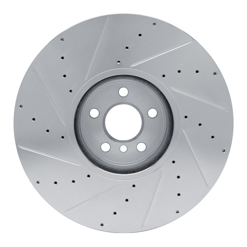 R1 16-25 BMW 840i Right Front Drilled & Slotted Silver Brake Rotor