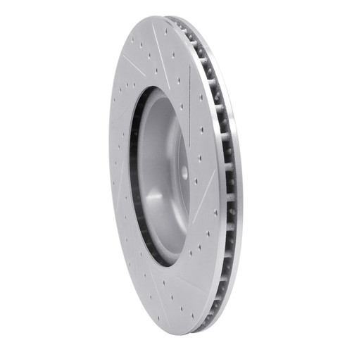 R1 16-25 BMW 540I xDrive Rear Left Drilled & Slotted Silver Brake Rotor