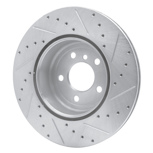 R1 13-21 BMW 428I Rear Left Drilled & Slotted Silver Brake Rotor