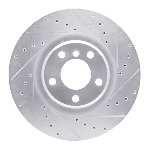 R1 12-20 BMW 118i (Mexico) Rear Right Drilled & Slotted Silver Brake Rotor