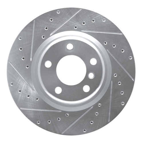 R1 12-20 BMW 230I Rear Left Drilled & Slotted Silver Brake Rotor