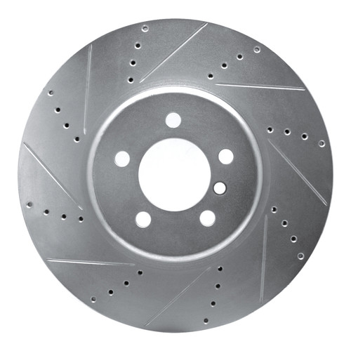 R1 13-20 BMW 340I Front Left Drilled & Slotted Silver Brake Rotor