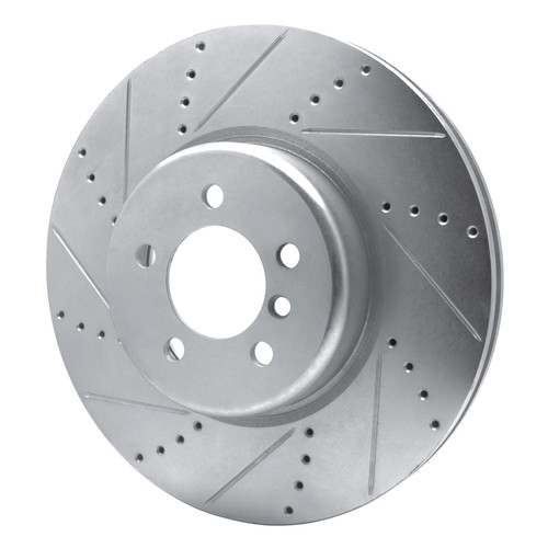 R1 13-20 BMW 340I Front Left Drilled & Slotted Silver Brake Rotor