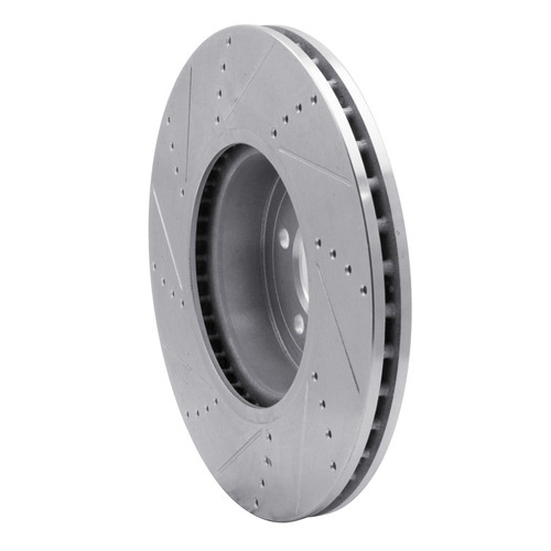 R1 13-20 BMW 335I xDrive Front Right Drilled & Slotted Silver Brake Rotor