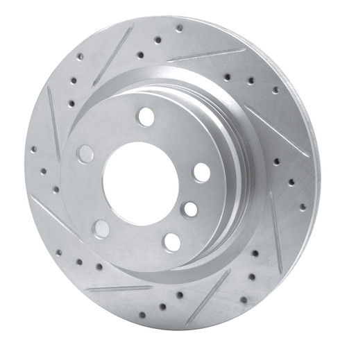 R1 06-21 BMW 220i (Mexico) Rear Left Drilled & Slotted Silver Brake Rotor
