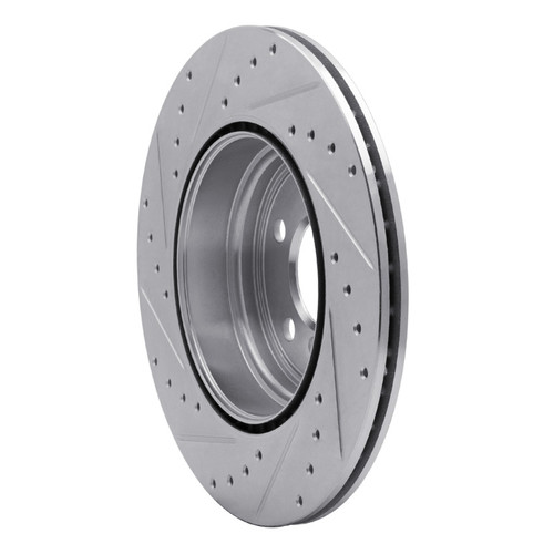 R1 12-20 BMW 435I Rear Right Drilled & Slotted Silver Brake Rotor