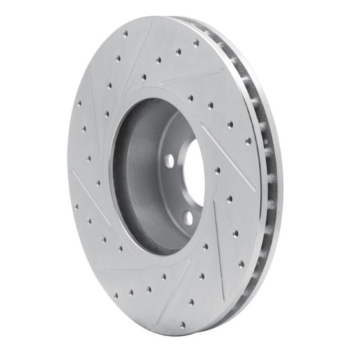 R1 12-21 BMW 340I xDrive Front Right Drilled & Slotted Silver Brake Rotor