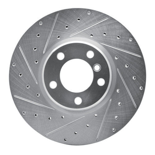 R1 12-21 BMW 228I Front Left Drilled & Slotted Silver Brake Rotor