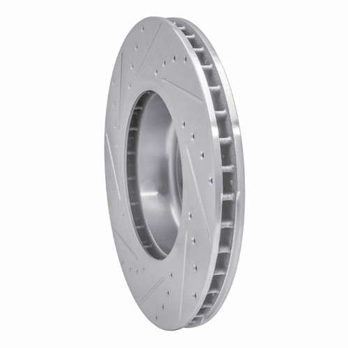 R1 11-16 BMW Z4 Front Right Drilled & Slotted Silver Brake Rotor