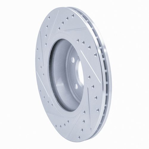 R1 11-16 BMW 528I Front Right Drilled & Slotted Silver Brake Rotor