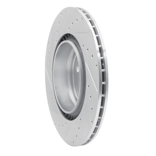 R1 09-19 BMW ALPINA B7 Rear Right Drilled & Slotted Silver Brake Rotor