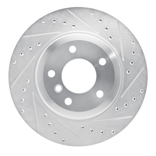 R1 08-13 BMW 135I Rear Right Drilled & Slotted Silver Brake Rotor