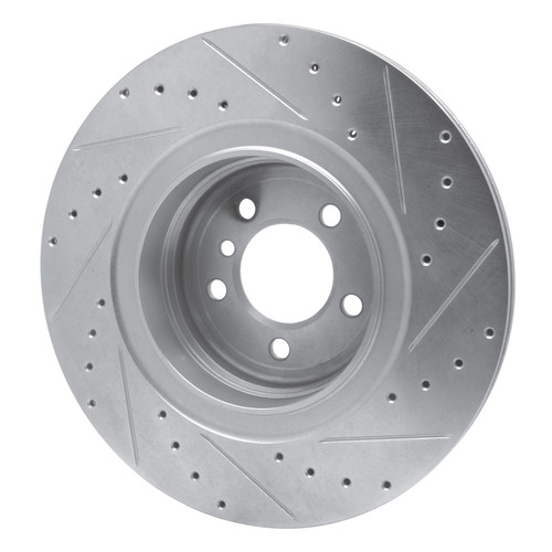 R1 07-08 BMW ALPINA B7 Rear Left Drilled & Slotted Silver Brake Rotor