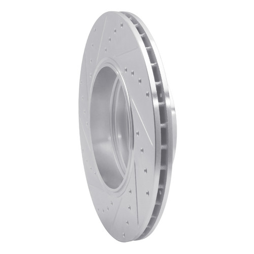 R1 05-08 BMW 750LI Rear Right Drilled & Slotted Silver Brake Rotor