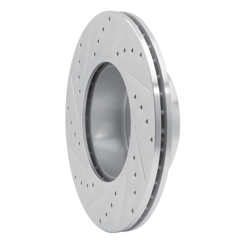 R1 06-13 BMW 128I Front Right Drilled & Slotted Silver Brake Rotor