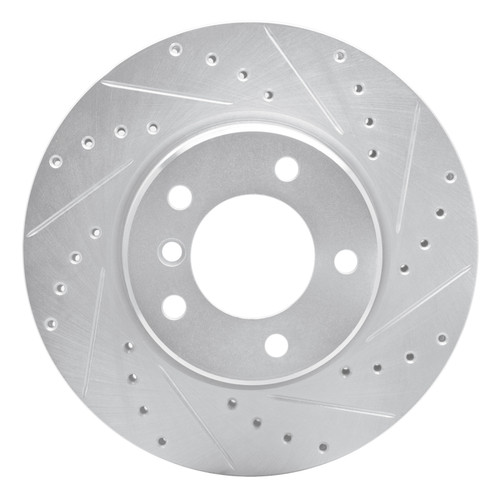 R1 04-10 BMW 525I (USA/Canada) Front Right Drilled & Slotted Silver Brake Rotor