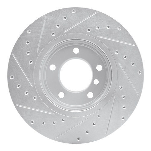 R1 04-10 BMW 525I (USA/Canada) Front Right Drilled & Slotted Silver Brake Rotor
