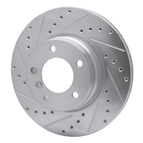 R1 04-10 BMW 525I (USA/Canada) Front Left Drilled & Slotted Silver Brake Rotor