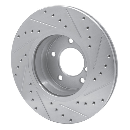 R1 04-10 BMW 525I (USA/Canada) Front Left Drilled & Slotted Silver Brake Rotor