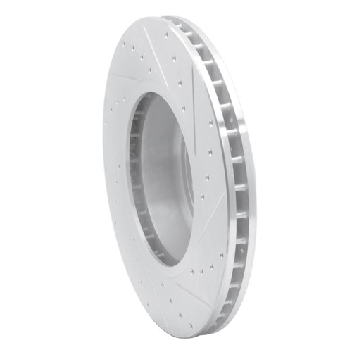 R1 04-10 BMW 650I Convertible Front Left Drilled & Slotted Silver Brake Rotor