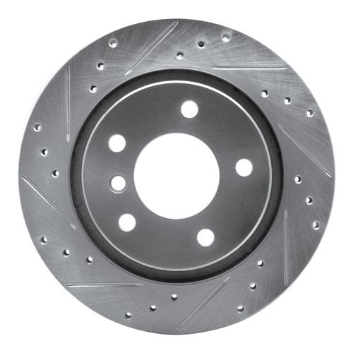 R1 99-06 BMW 325CI (USA/Canada) Rear Left Drilled & Slotted Silver Brake Rotor