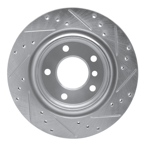 R1 99-06 BMW 325CI (USA/Canada) Rear Left Drilled & Slotted Silver Brake Rotor