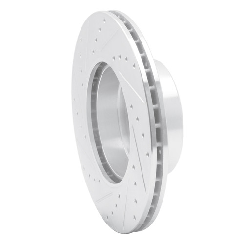 R1 96-03 BMW 528I Front Right Drilled & Slotted Silver Brake Rotor