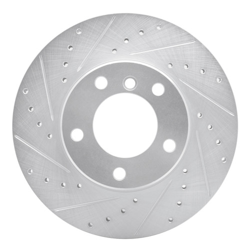 R1 96-03 BMW 525I (USA/Canada) Front Left Drilled & Slotted Silver Brake Rotor