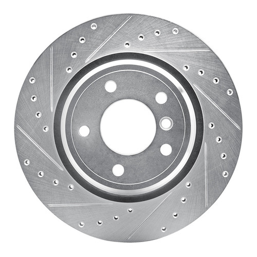 R1 95-03 BMW Z8 Rear Left Drilled & Slotted Silver Brake Rotor