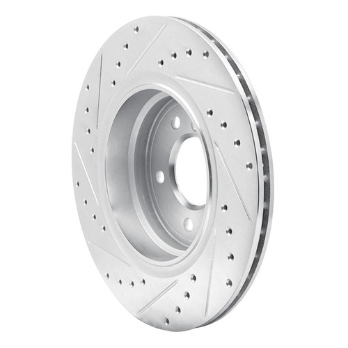 R1 95-03 BMW 750IL Rear Right Drilled & Slotted Silver Brake Rotor