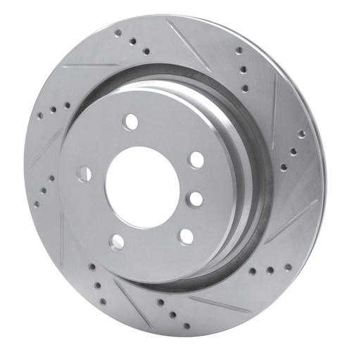 R1 95-02 BMW M3 Left Rear Drilled & Slotted Silver Brake Rotor