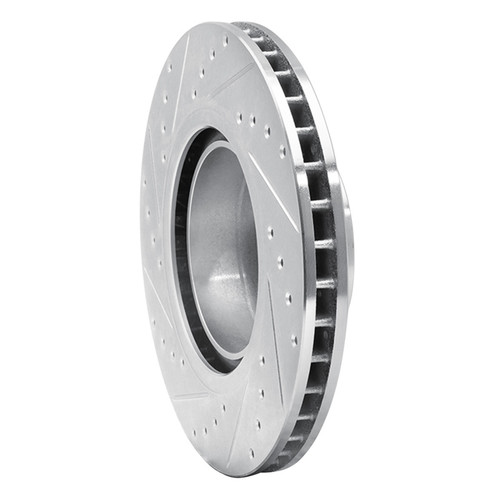 R1 93-97 BMW 840CI Front Right Drilled & Slotted Silver Brake Rotor