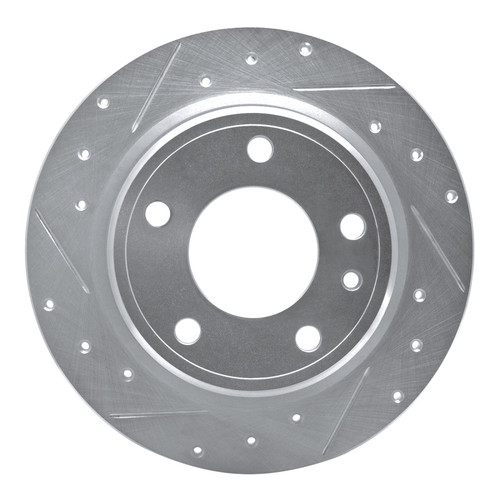R1 88-91 BMW M3 Rear Left Drilled & Slotted Silver Brake Rotor