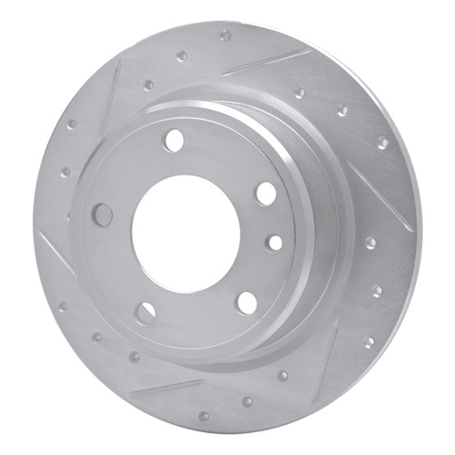 R1 88-91 BMW M3 Rear Left Drilled & Slotted Silver Brake Rotor