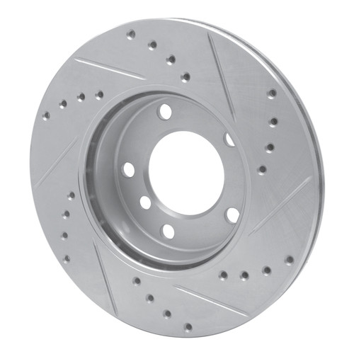 R1 91-06 BMW 323I Front Left Drilled & Slotted Silver Brake Rotor