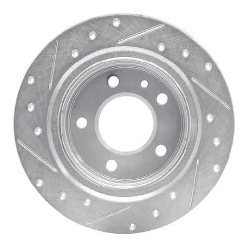 R1 88-91 BMW M3 Rear Right Drilled & Slotted Silver Brake Rotor