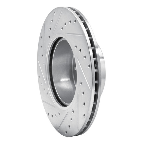 R1 89-95 BMW 530I Front Right Drilled & Slotted Silver Brake Rotor