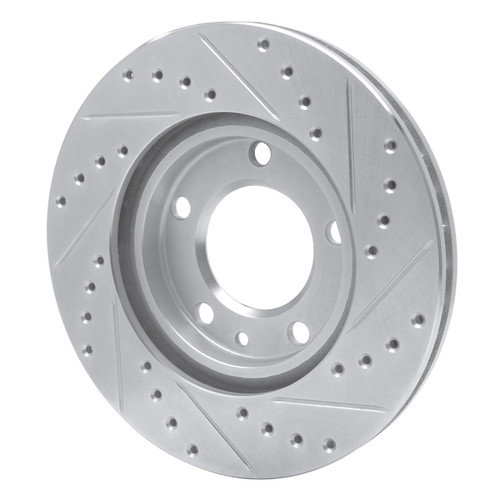 R1 88-91 BMW M3 Front Left Drilled & Slotted Silver Brake Rotor