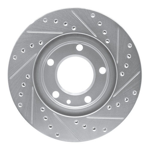 R1 88-91 BMW M3 Front Left Drilled & Slotted Silver Brake Rotor