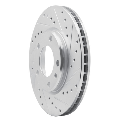 R1 88-91 BMW M3 Front Right Drilled & Slotted Silver Brake Rotor