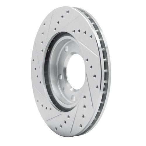 R1 88-91 BMW M3 Front Right Drilled & Slotted Silver Brake Rotor