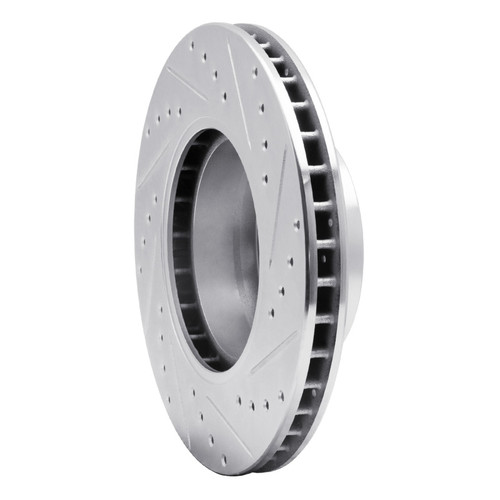 R1 87-95 BMW 735IL Front Left Drilled & Slotted Silver Brake Rotor